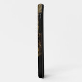 Abstract goud-zwart marmeren iPhone Case (Achterkant/links)
