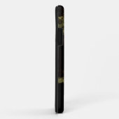 Abstract goud-zwart marmeren iPhone Case (Achterkant/rechts)