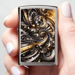 Abstract Goud Zwart Steampunk