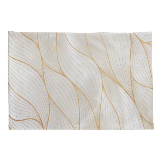 Abstract gouden bladeren kunstwerk | KUSSENSLOOP (Achterkant-Rechts)