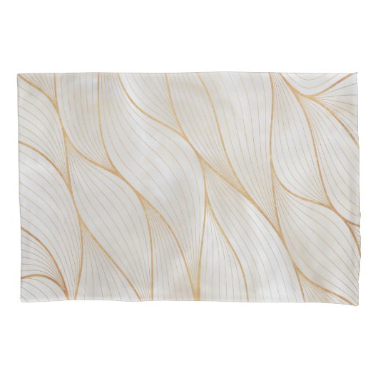 Abstract gouden bladeren kunstwerk | KUSSENSLOOP (Voorkant-Links)