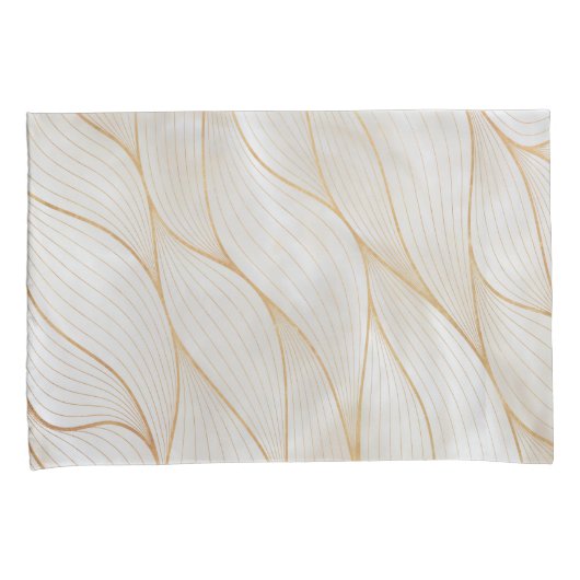 Abstract gouden bladeren kunstwerk | KUSSENSLOOP (Voorkant-Rechts)