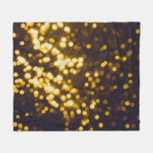 Abstract gouden bokeh zwarte achtergrond fleece deken (Voorkant (Horizontaal))