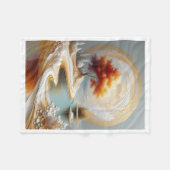 Abstract Gouden Boom Landschap Dekbed Fleece Deken (Voorkant (Horizontaal))