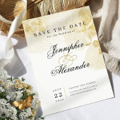 Abstract gouden bruiloft Save The Date Kaart