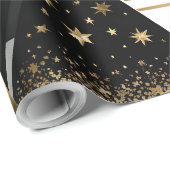 abstract gouden en zwarte driehoeken inpakpapier (Rol Hoek)