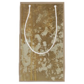 Abstract gouden schilderen met zilverspeckers klein cadeauzakje (Voorkant)