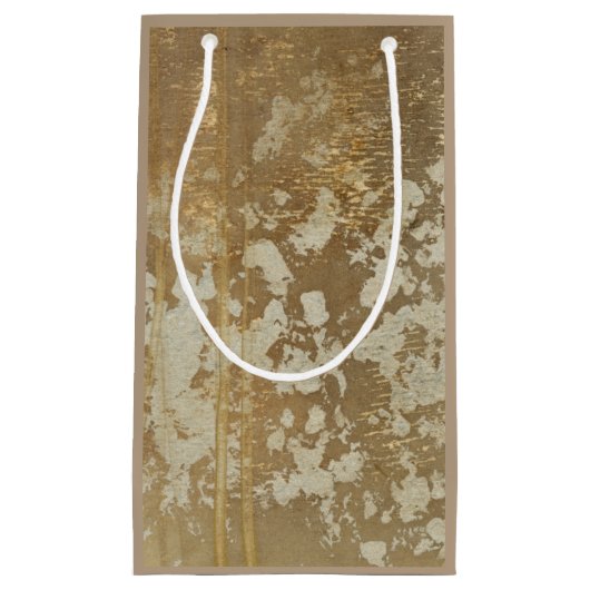 Abstract gouden schilderen met zilverspeckers klein cadeauzakje (Voorkant)