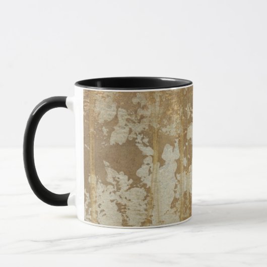 Abstract gouden schilderen met zilverspeckers mok (Links)