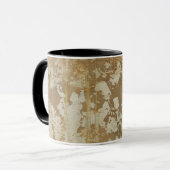 Abstract gouden schilderen met zilverspeckers mok (Voorkant links)