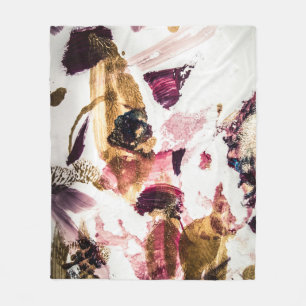 Abstract Gouden Sparkles Creatieve Kunst Fleece Deken