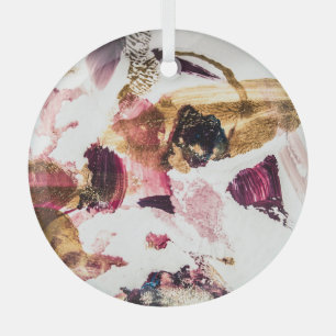 Abstract Gouden Sparkles Creatieve Kunst Glas Ornament