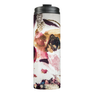 Abstract Gouden Sparkles Creatieve Kunst Thermosbeker