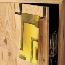 Abstract goudgeel theedoek