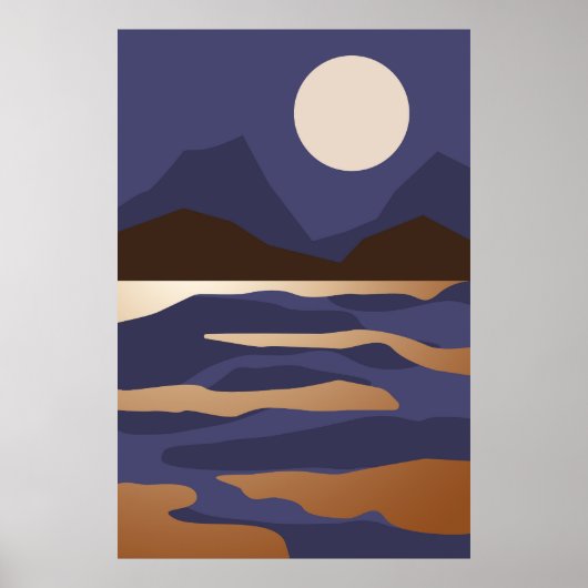Abstract goudlandschap poster (Voorkant)