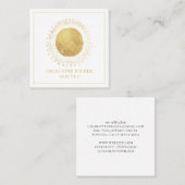 Abstract goudoliecirkel vierkante visitekaartje (Voorkant / Achterkant)