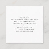 Abstract goudoliecirkel vierkante visitekaartje (Achterkant)