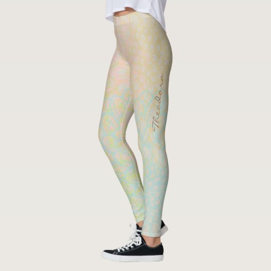 Abstract goudroze Floral Leggings (Links)