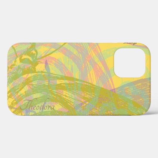 Abstract goudvlinder - Geel blauw deeg Case-Mate iPhone Case (Achterkant (horizontaal))