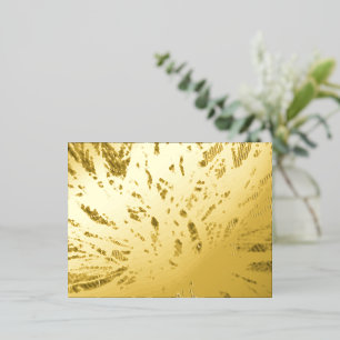 Abstract goudvlinderpatroonpatroon folie feestdagen briefkaart