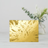 Abstract goudvlinderpatroonpatroon folie feestdagen briefkaart (Staand Voorkant)