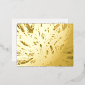 Abstract goudvlinderpatroonpatroon folie feestdagen briefkaart (Voorkant / Achterkant)