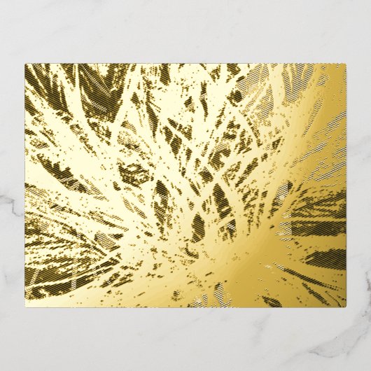 Abstract goudvlinderpatroonpatroon folie feestdagen briefkaart (Voorkant)