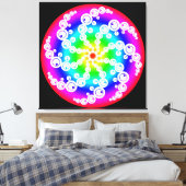 Abstract graancirkel canvasprint canvas afdruk (Insitu (Slaapkamer))