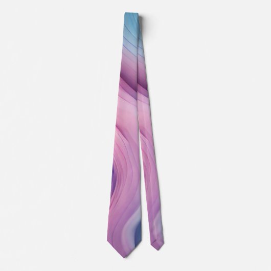 Abstract Gradient Golvende Textuur Blauw, Roze, Pa Stropdas (Voorkant)