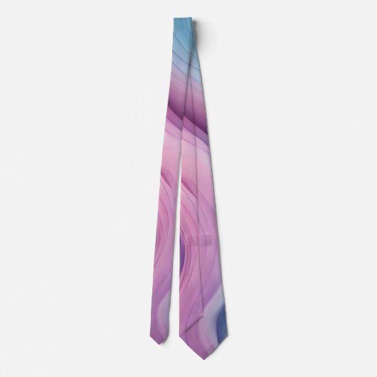 Abstract Gradient Golvende Textuur Blauw, Roze, Pa Stropdas (Achterkant)