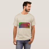 Abstract gradiëntlandschap met zon t-shirt (Voorkant volledig)