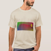 Abstract gradiëntlandschap met zon t-shirt (Voorkant)