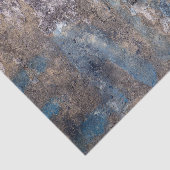 Abstract, graffiti, gips, blauw en grijs weefsel tissuepapier (Detail)