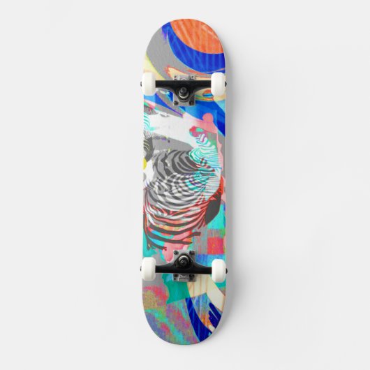 Abstract grafisch skateboard voor Zebra (Voorkant)