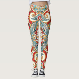 Abstract Graphical Herhaal Wallpaper Leggings