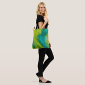 Abstract Green Brushstroke Tote Bag – Modern Artis (Sur le modèle)
