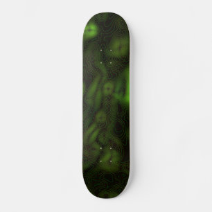 Abstract Green Glow Skateboard