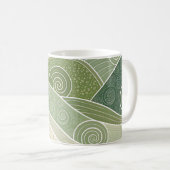 Abstract Green Hills Art Mug | Modern Nature (Devant droit)