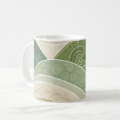 Abstract Green Hills Art Mug | Modern Nature (Devant gauche)
