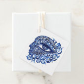 Abstract Grieks Evil Eye Met Grieks Key Bedankjes Labels (In situ)