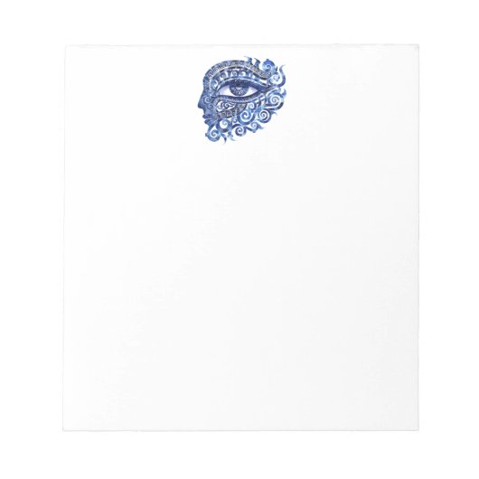 Abstract Grieks Evil Eye Met Grieks Key Notitieblok (Voorkant)