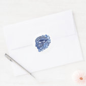 Abstract Grieks Evil Eye Met Grieks Key Ronde Sticker (Envelop)