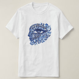 Abstract Grieks Evil Eye Met Grieks Key T-shirt