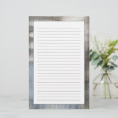 Abstract grijs en blauw schilderen briefpapier (Staand voorkant)