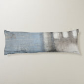 Abstract grijs en blauw schilderen lichaamskussen (Achterkant)