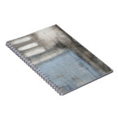 Abstract grijs en blauw schilderen notitieboek (Rechterzijde)