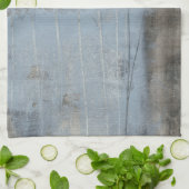 Abstract grijs en blauw schilderen theedoek (Gevouwen)