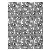 Abstract grijs en wit Tulip Paisley-patroon Tafelkleed (Voorkant)