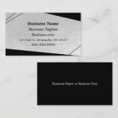 Abstract grijs en zwart bedrijf visitekaartje (Voorkant / Achterkant)