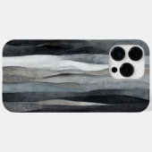Abstract Grijs Grijs Waves Kunst iPhone / iPad hoe Case-Mate iPhone Case (Achterkant (horizontaal))